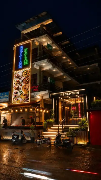 British Kalam Hotel at night
